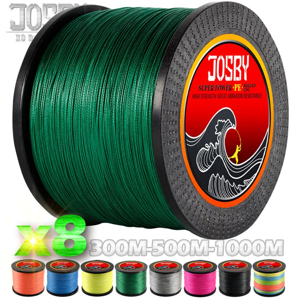 JOSBY 8 Strands 10-78LB PE Braided fishing wire multifilament