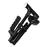 Collapsible telescopic folding cane with LED lights