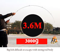 GHOTDA White telescopic spinning fishing rod FRP + carbon fiber