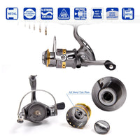 Lixada Telescopic full kit fishing rod gear +spinning reel+ line lures hooks with bag