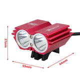 Waterproof LED Front Bicycle Headlight Dual Lamps