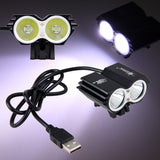 Waterproof LED Front Bicycle Headlight Dual Lamps