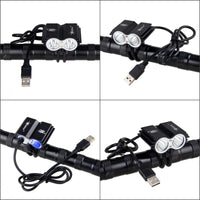 Waterproof LED Front Bicycle Headlight Dual Lamps