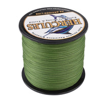 Hercules Braided fishing line for saltwater fishing 8 strands army green 100% PE