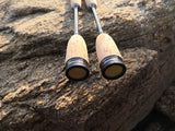 Ultra light spinning fishing rod with wooden handle