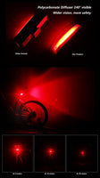 Deemount 100 LM Rechargeable COB LED USB Mountain Bike Tail Light Taillight