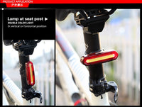Deemount 100 LM Rechargeable COB LED USB Mountain Bike Tail Light Taillight