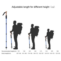 2pcs/lot of adjustable telescopic scandinavian walking poles