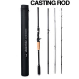 Travel set from fishing rod made from carbon in comfortable bag