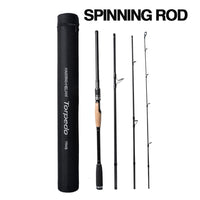Travel set from fishing rod made from carbon in comfortable bag