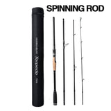 Travel set from fishing rod made from carbon in comfortable bag