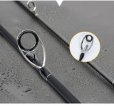 Travel set from fishing rod made from carbon in comfortable bag