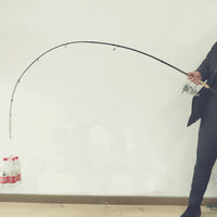 Travel set from fishing rod made from carbon in comfortable bag