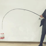 Travel set from fishing rod made from carbon in comfortable bag