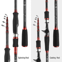 DONQL telescopic spinning fishing rod