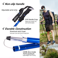EVA handle 4-section folding walking sticks canes