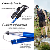 EVA handle 4-section folding walking sticks canes