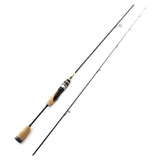 Ultra light spinning fishing rod with wooden handle