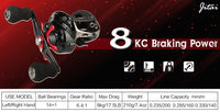 JITAI Baitcasting fishing reel 8Kg braking power 14+1BBs