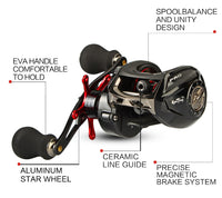 JITAI Baitcasting fishing reel 8Kg braking power 14+1BBs