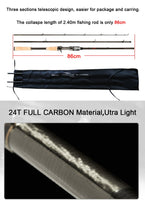 Obei HURRICANE 3 section baitcasting fishing rod