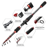 DONQL telescopic spinning fishing rod