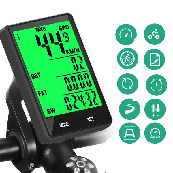 Wireless And Wired MTB Bicycle Cycling Odometer Stopwatch Speedometer