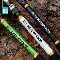 GHOTDA White telescopic spinning fishing rod FRP + carbon fiber