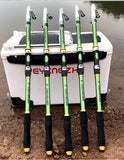 GHOTDA White telescopic spinning fishing rod FRP + carbon fiber