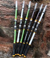 GHOTDA White telescopic spinning fishing rod FRP + carbon fiber