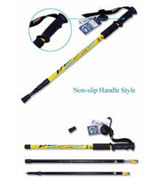 Pioneer Trekking Ski Pole Walking Stick Adjustable Hiking Alpenstock Shock Aluminum Climbing Camping Adjustable Telescopic Cane