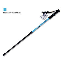 Pioneer Trekking Ski Pole Walking Stick Adjustable Hiking Alpenstock Shock Aluminum Climbing Camping Adjustable Telescopic Cane