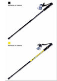 Pioneer Trekking Ski Pole Walking Stick Adjustable Hiking Alpenstock Shock Aluminum Climbing Camping Adjustable Telescopic Cane