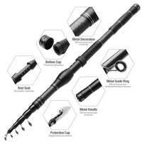 DONQL 1.8m-3.0m telescopic fishing rod made from carbon fiber