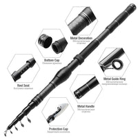 DONQL 1.8m-3.0m telescopic fishing rod made from carbon fiber