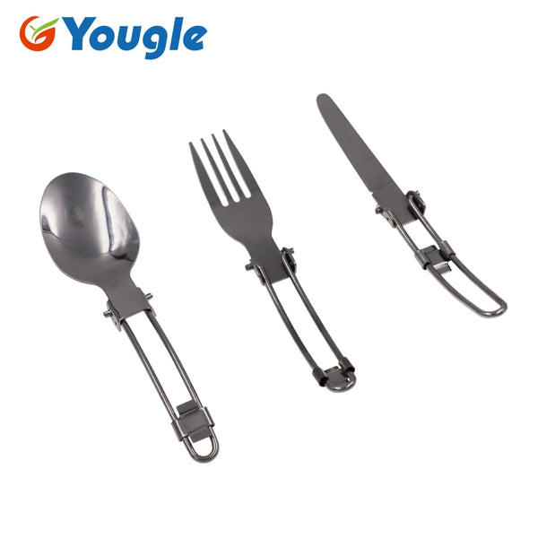 YOUGLE stainless steel folded fork / spoon / knife
