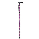 Printed non slip adjustable walking stick crutches cane