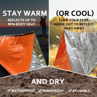 Waterproof lightweight thermal emergency sleeping bag