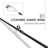 Sougayilang cobra ultra light casting fishing rods with carbon fiber