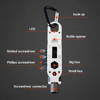 Repair tools in mini keychain