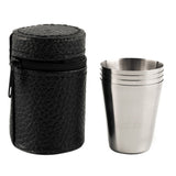 Set of 4 stainless steel samping cups