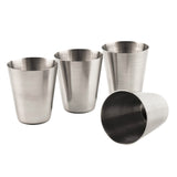 Set of 4 stainless steel samping cups