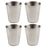 Set of 4 stainless steel samping cups