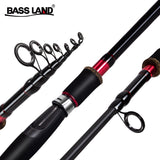 Bassland telescopic carbon fiber fishing rod  for seabass pike