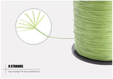 Hercules Braided fishing line for saltwater fishing 8 strands army green 100% PE
