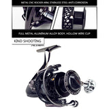 Q&L Fishing reels with metal cup speed ratio  5.5:1  3000 5000 7000 17+1BB