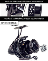 Q&L Fishing reels with metal cup speed ratio  5.5:1  3000 5000 7000 17+1BB