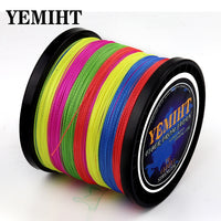 Yemiht Lure line multicolour PE braided wire 4 strands multifilament