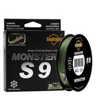 SeaKnight Monster S9 300M PE fishing line 9 strand reverse spiral tech multifilament
