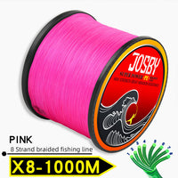 JOSBY 8 Strands 10-78LB PE Braided fishing wire multifilament